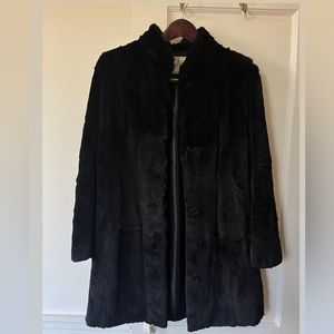 Vintage black fur coat
